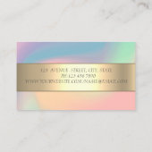 Carte De Visite Parties scintillant Holographique Pastel moderne c (Dos)