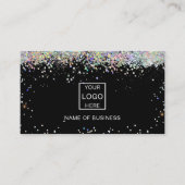 Carte De Visite Parties scintillant holographique QR Code Social M (Devant)
