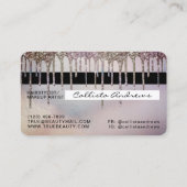 Carte De Visite Parties scintillant Holographique violet Dusty Cré (Dos)