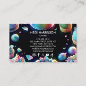 Carte De Visite Parties scintillant holographiques gâteaux et sucr (Dos)