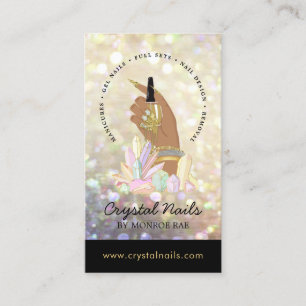 Carte De Visite Parties scintillant Iridescente Technicien ongles 