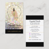 Carte De Visite Parties scintillant Iridescente Technicien ongles  (Devant / Derrière)