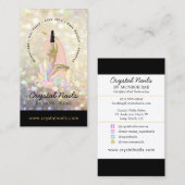 Carte De Visite Parties scintillant Iridescente Technicien ongles  (Devant / Derrière)