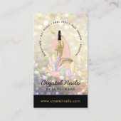 Carte De Visite Parties scintillant Iridescente Technicien ongles  (Devant)