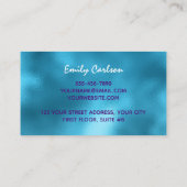 Carte De Visite Parties scintillant irisée rose chic (Dos)