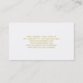 Carte De Visite Parties scintillant Lashes Gold Wings Simple White (Dos)