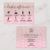 Carte De Visite Parties scintillant lashes post-soin blush rose il (Devant / Derrière)
