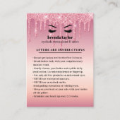 Carte De Visite Parties scintillant Lecteurs Eyelash Instructions  (Devant)