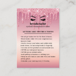 Carte De Visite Parties scintillant Lecteurs Eyelash Instructions 