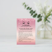 Carte De Visite Parties scintillant Lecteurs Eyelash Instructions (Debout devant)