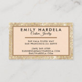 Carte De Visite Parties scintillant Leopard Gold (Dos)