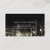 Carte De Visite Parties scintillant Llow Sparkle Bokeh Mode élégan (Dos)