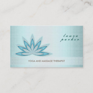 Carte De Visite Parties scintillant Lotus Fleur Logo Yoga Soins de