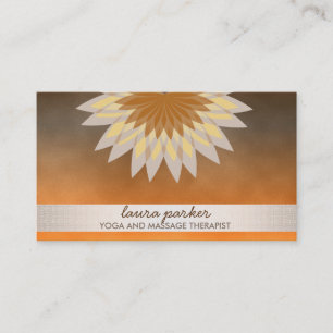 Carte De Visite Parties scintillant Lotus Fleur Logo Yoga Soins de