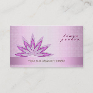 Carte De Visite Parties scintillant Lotus Fleur Logo Yoga Soins de