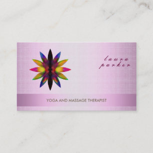 Carte De Visite Parties scintillant Lotus Fleur Logo Yoga Soins de
