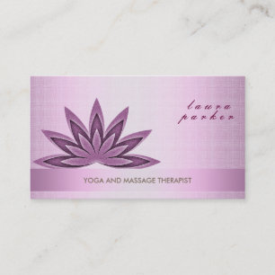 Carte De Visite Parties scintillant Lotus Fleur Logo Yoga Soins de