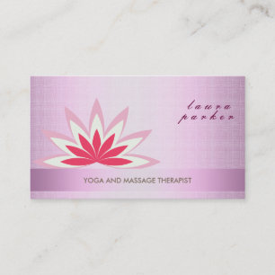 Carte De Visite Parties scintillant Lotus Fleur Logo Yoga Soins de