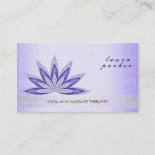 Carte De Visite Parties scintillant Lotus Fleur Logo Yoga Soins de