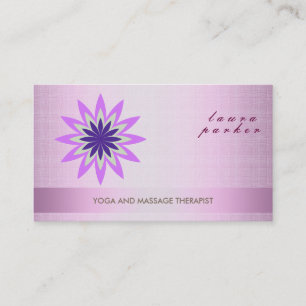 Carte De Visite Parties scintillant Lotus Fleur Logo Yoga Soins de