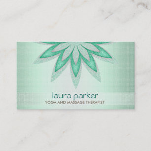 Carte De Visite Parties scintillant Lotus Fleur Logo Yoga Soins de