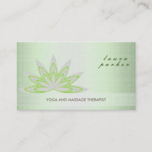 Carte De Visite Parties scintillant Lotus Fleur Logo Yoga Soins de