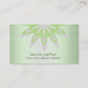 Carte De Visite Parties scintillant Lotus Fleur Logo Yoga Soins de