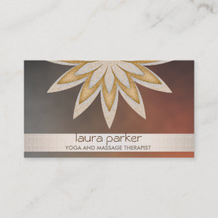 Carte De Visite Parties scintillant Lotus Fleur Logo Yoga Soins de
