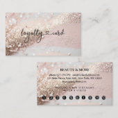 Carte De Visite Parties scintillant Loyauté 10 clous Lashes Beauté (Devant / Derrière)