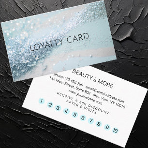 Carte De Visite Parties scintillant Loyauté 10 clous Lashes Beauté