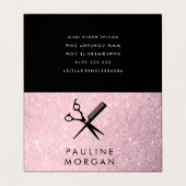 Carte De Visite Parties scintillant Lux élégante de cisaillement e (Extérieur déplié)