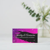 Carte De Visite Parties scintillant Luxe Rose Lumineuse (Debout devant)