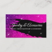 Carte De Visite Parties scintillant Luxe Rose Lumineuse (Devant)