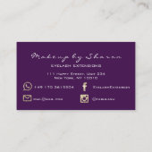 Carte De Visite Parties scintillant maquillage Artiste blogueur La (Dos)