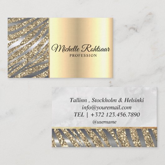 Carte De Visite Parties scintillant maquillage Artiste Salon des c (Devant / Derrière)