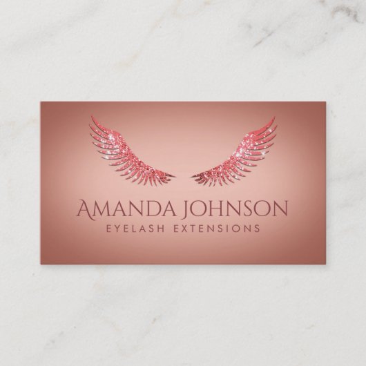 Carte De Visite Parties scintillant Mascara Eyelash Extensions Car (Devant)