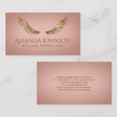 Carte De Visite Parties scintillant Mascara Eyelash Extensions Gol (Devant / Derrière)