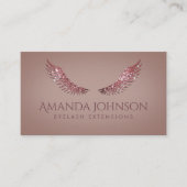 Carte De Visite Parties scintillant Mascara Eyelash Extensions Ros (Devant)