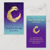 Carte De Visite *~* Parties scintillant Méditation de l'or Zen Spi (Devant / Derrière)