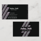 Carte De Visite Parties scintillant métalliques brillantes, violet (Devant / Derrière)