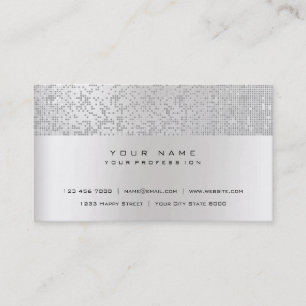 Carte De Visite Parties scintillant Minimale Pearly IT CYBER Silve