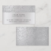 Carte De Visite Parties scintillant Minimale Pearly IT CYBER Silve (Devant / Derrière)