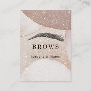 Carte De Visite Parties scintillant moderne Augenbrauen Visitenkar