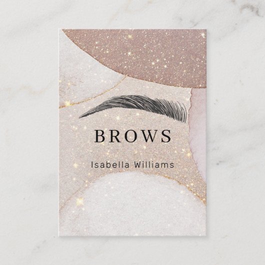 Carte De Visite Parties scintillant moderne Augenbrauen Visitenkar (Devant)