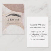 Carte De Visite Parties scintillant moderne Augenbrauen Visitenkar (Devant / Derrière)