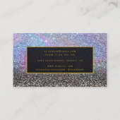 Carte De Visite Parties scintillant moderne Black Iridescente Maqu (Dos)