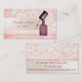 Carte De Visite Parties scintillant moderne Bokeh, Confetti, Polon (Devant / Derrière)