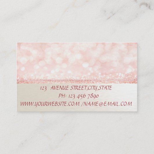 Carte De Visite Parties scintillant moderne Bokeh, Confetti, Polon (Dos)