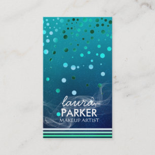 Carte De Visite Parties scintillant moderne Bokeh maquillage Artis