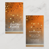 Carte De Visite Parties scintillant moderne Bokeh maquillage Artis (Devant / Derrière)